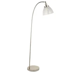 Hansen Polished Nickel & Glass Task Floor Lamp