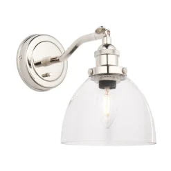 Hansen Polished Nickel & Glass Task Wall Light