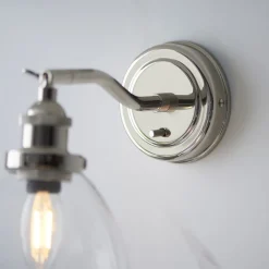 Hansen Polished Nickel & Glass Task Wall Light