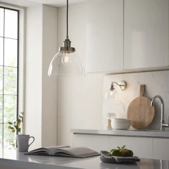 Hansen Polished Nickel & Glass Task Wall Light