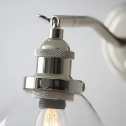 Hansen Polished Nickel & Glass Task Wall Light