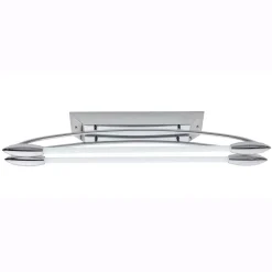 Harper 2 Light Chrome & Opal Glass LED Flush Ceiling Light Small