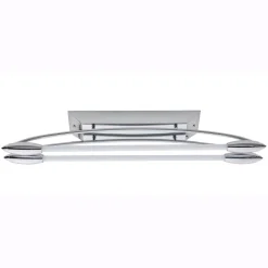 Harper 2 Light Chrome & Opal Glass LED Flush Ceiling Light Small