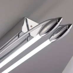 Harper 2 Light Chrome & Opal Glass LED Flush Ceiling Light Small