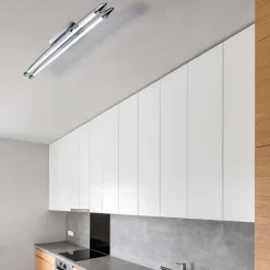 Harper 2 Light Chrome & Opal Glass LED Flush Ceiling Light Large