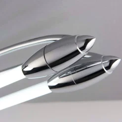 Harper 2 Light Chrome & Opal Glass LED Flush Ceiling Light Large