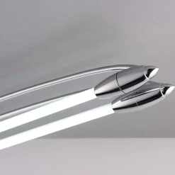 Harper 2 Light Chrome & Opal Glass LED Flush Ceiling Light Large