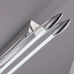 Harper 2 Light Chrome & Opal Glass LED Flush Ceiling Light Large