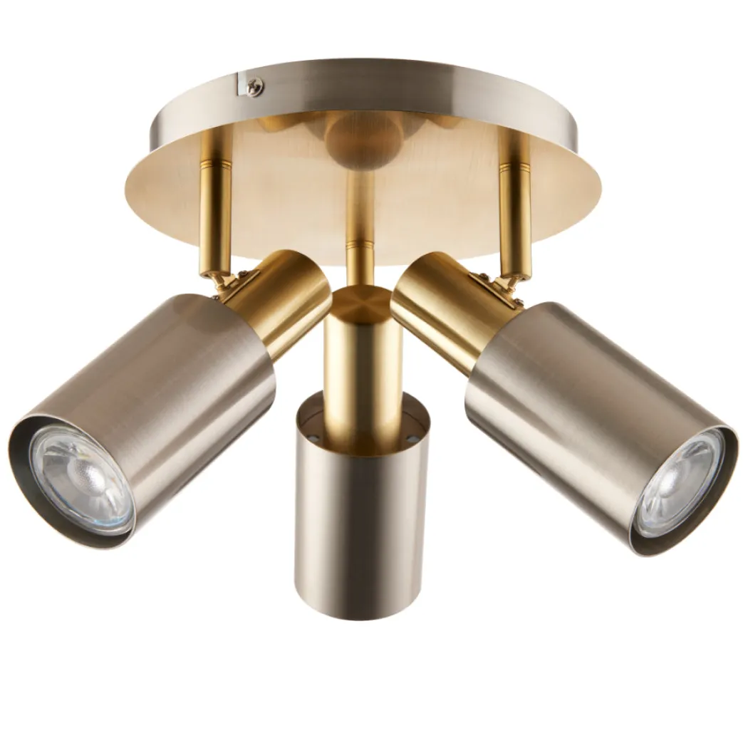Hayes Matte Nickel 3-Light Spotlight Plate