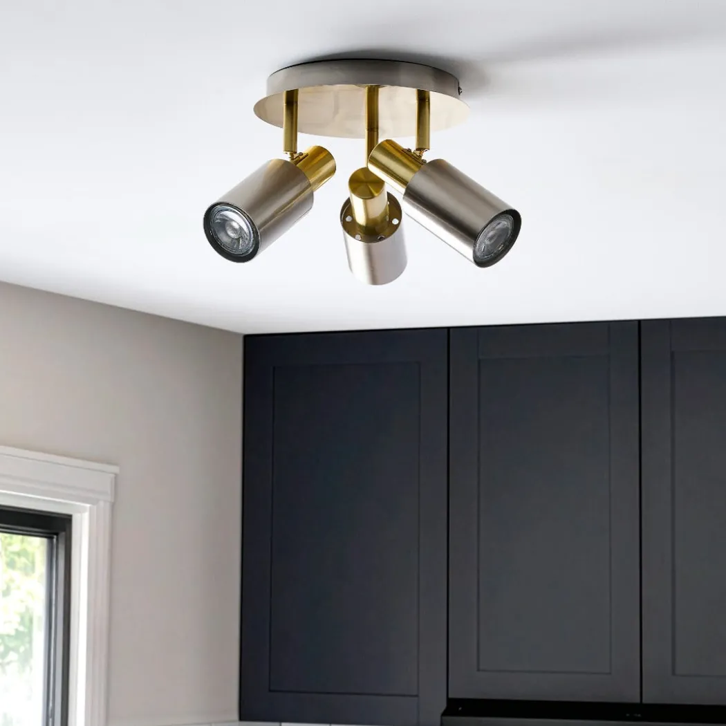 Hayes Matte Nickel 3-Light Spotlight Plate