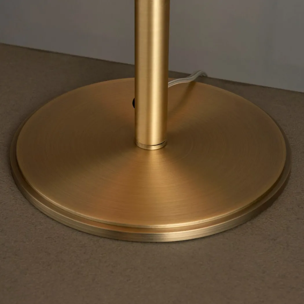Hayfield Antique Brass & Green Velvet Table Lamp