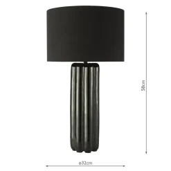 Hebron Black Table Lamp