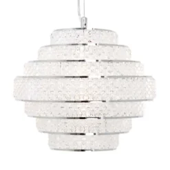Heini Chrome & Crystal Ceiling Pendant