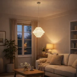Heini Chrome & Crystal Ceiling Pendant