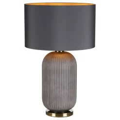 Helicon Grey Glass Table Lamp