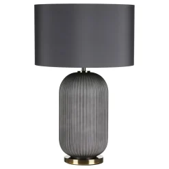 Helicon Grey Glass Table Lamp