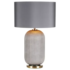 Helicon Grey Glass Table Lamp