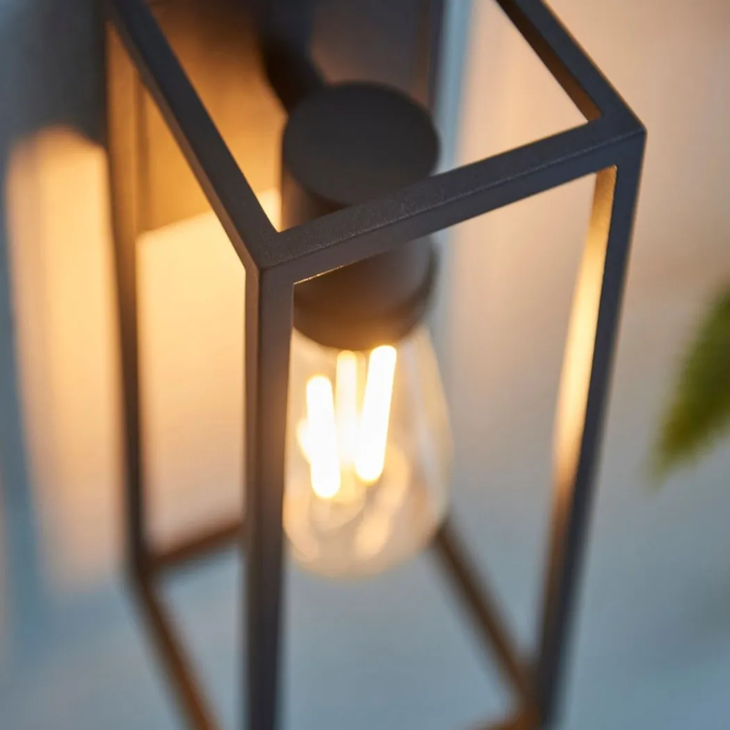 Herbert 1 Light Black IP44 Wall Light