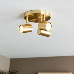 Hereford 3 Light Satin Gold Ceiling Spotlight