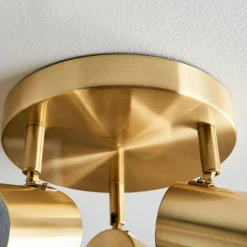 Hereford 3 Light Satin Gold Ceiling Spotlight