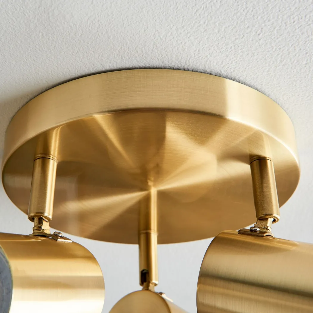 Hereford 3 Light Satin Gold Ceiling Spotlight