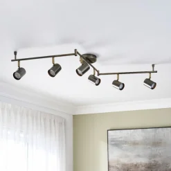 Hereford Matte Pewter 6-Spot Bar