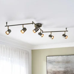 Hereford Matte Pewter 6-Spot Bar