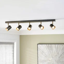 Hereford Matte Pewter 5-Spot Bar