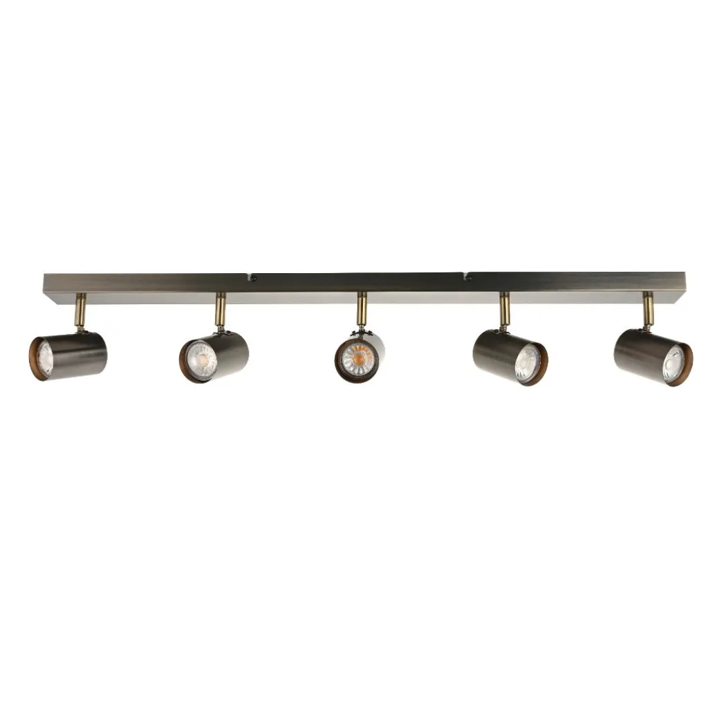 Hereford Matte Pewter 5-Spot Bar