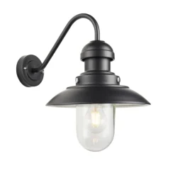 Hereford Outdoor Black Wall Light IP44