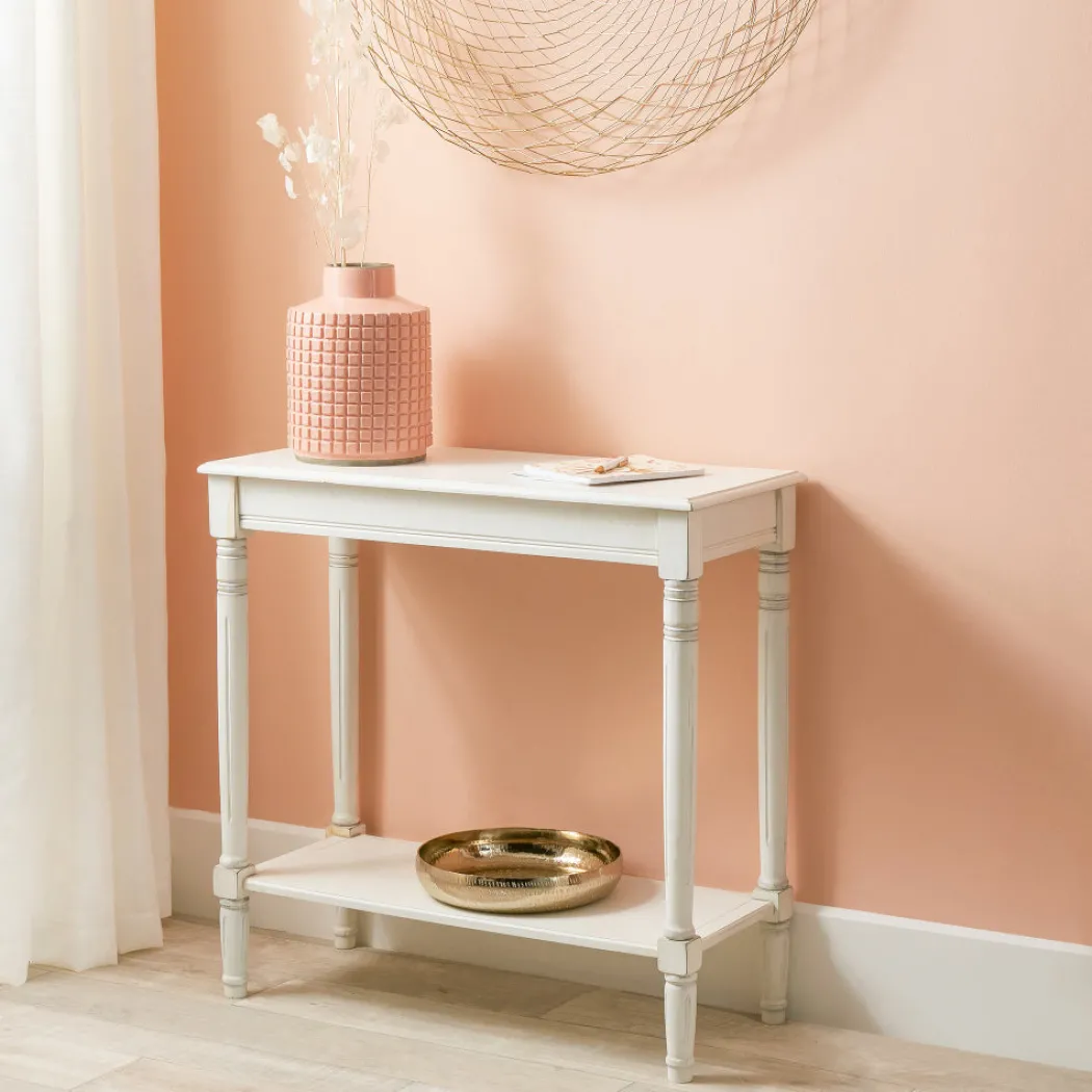Heritage Putty Wood Console Table