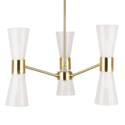 HERRERA 6 LIGHT GOLD PENDANT CEILING LIGHT