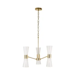 HERRERA 6 LIGHT GOLD PENDANT CEILING LIGHT