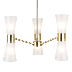HERRERA 6 LIGHT GOLD PENDANT CEILING LIGHT