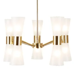 HERRERA 10 LIGHT GOLD PENDANT CEILING LIGHT