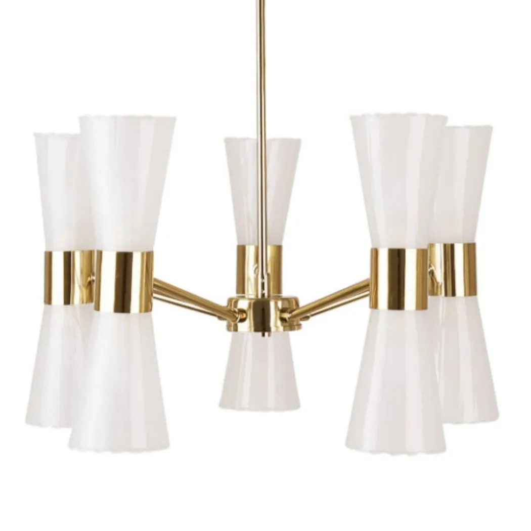 HERRERA 10 LIGHT GOLD PENDANT CEILING LIGHT