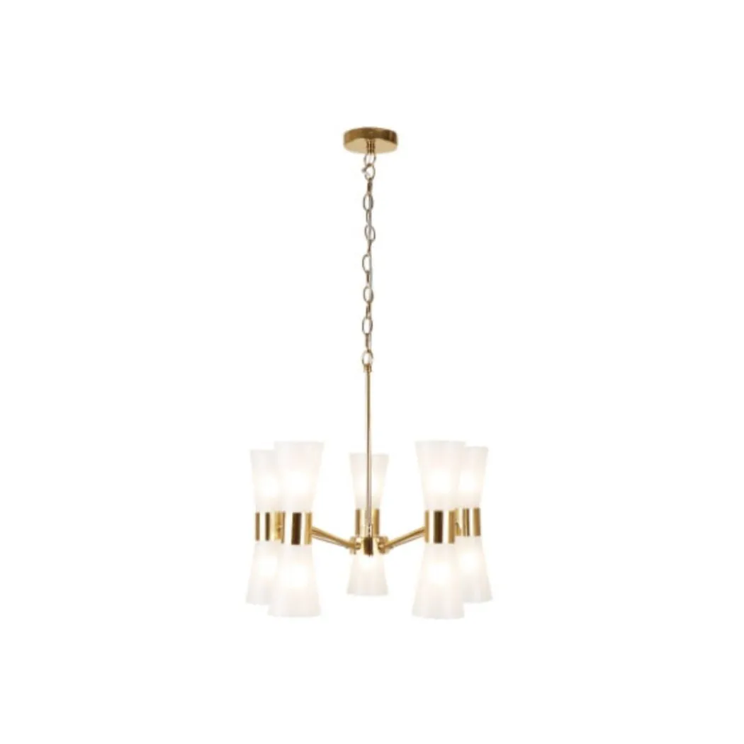 HERRERA 10 LIGHT GOLD PENDANT CEILING LIGHT