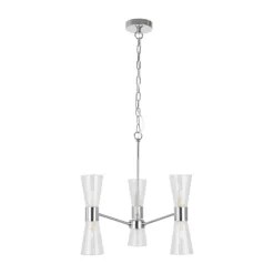 HERRERA 6 LIGHT POLISHED CHROME PENDANT CEILING LIGHT