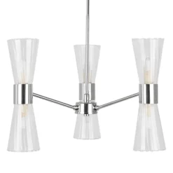 HERRERA 6 LIGHT POLISHED CHROME PENDANT CEILING LIGHT
