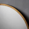 Higgins Round Antique Gold Mirror