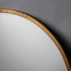 Higgins Round Antique Gold Mirror