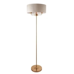 Highclere 3 Light Brass Floor Lamp