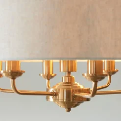Highclere 6 Light Brass Pendant Ceiling Light