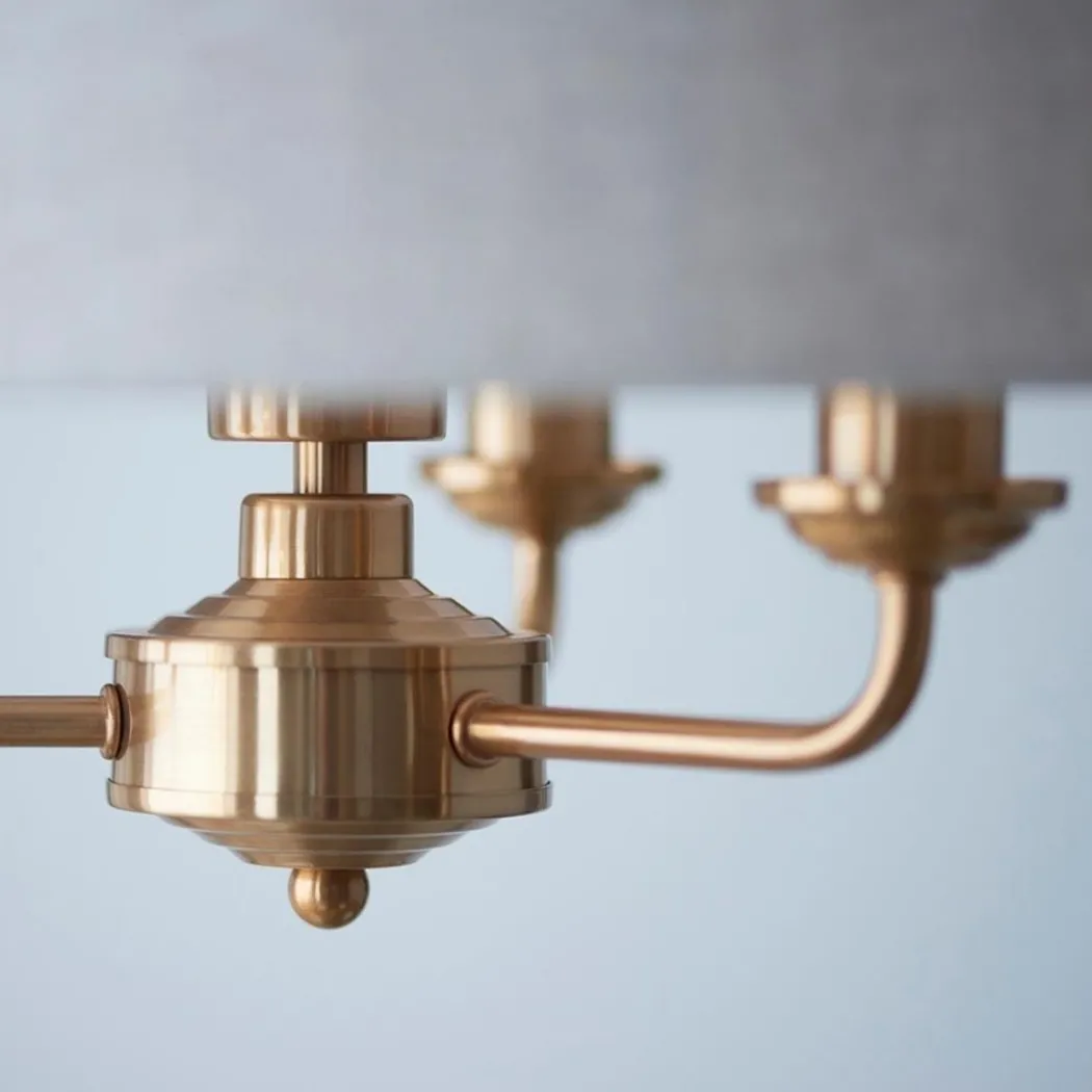 Highclere 3 Light Brass Pendant Ceiling Light