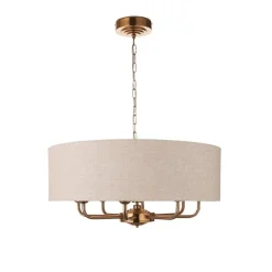 Highclere 8 Light Brass Pendant Ceiling Light