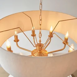 Highclere 8 Light Brass Pendant Ceiling Light