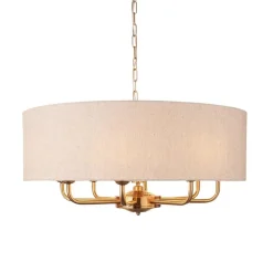 Highclere 8 Light Brass Pendant Ceiling Light