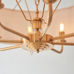 Highclere 8 Light Brass Pendant Ceiling Light