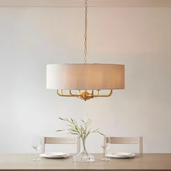 Highclere 8 Light Brass Pendant Ceiling Light