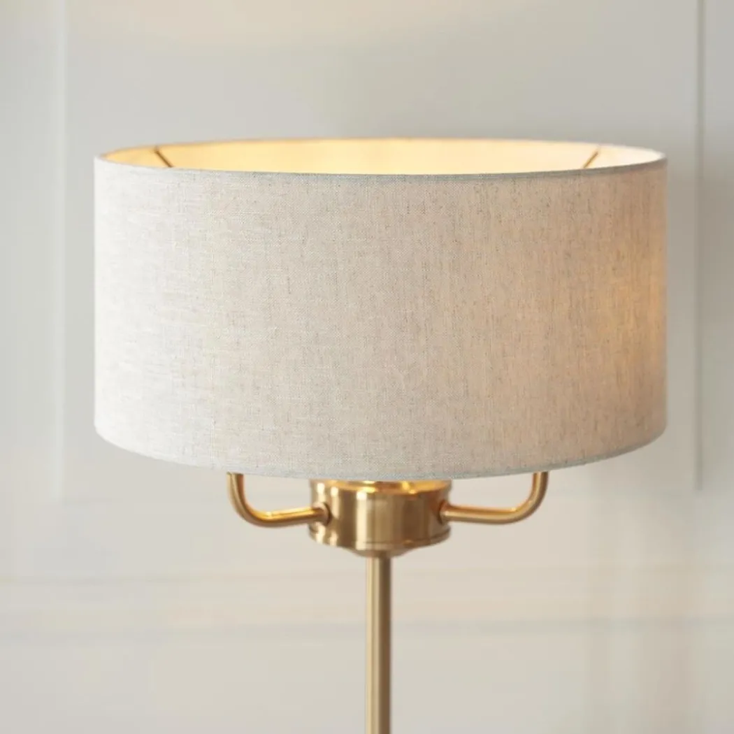 Highclere 3 Light Brass Table Lamp